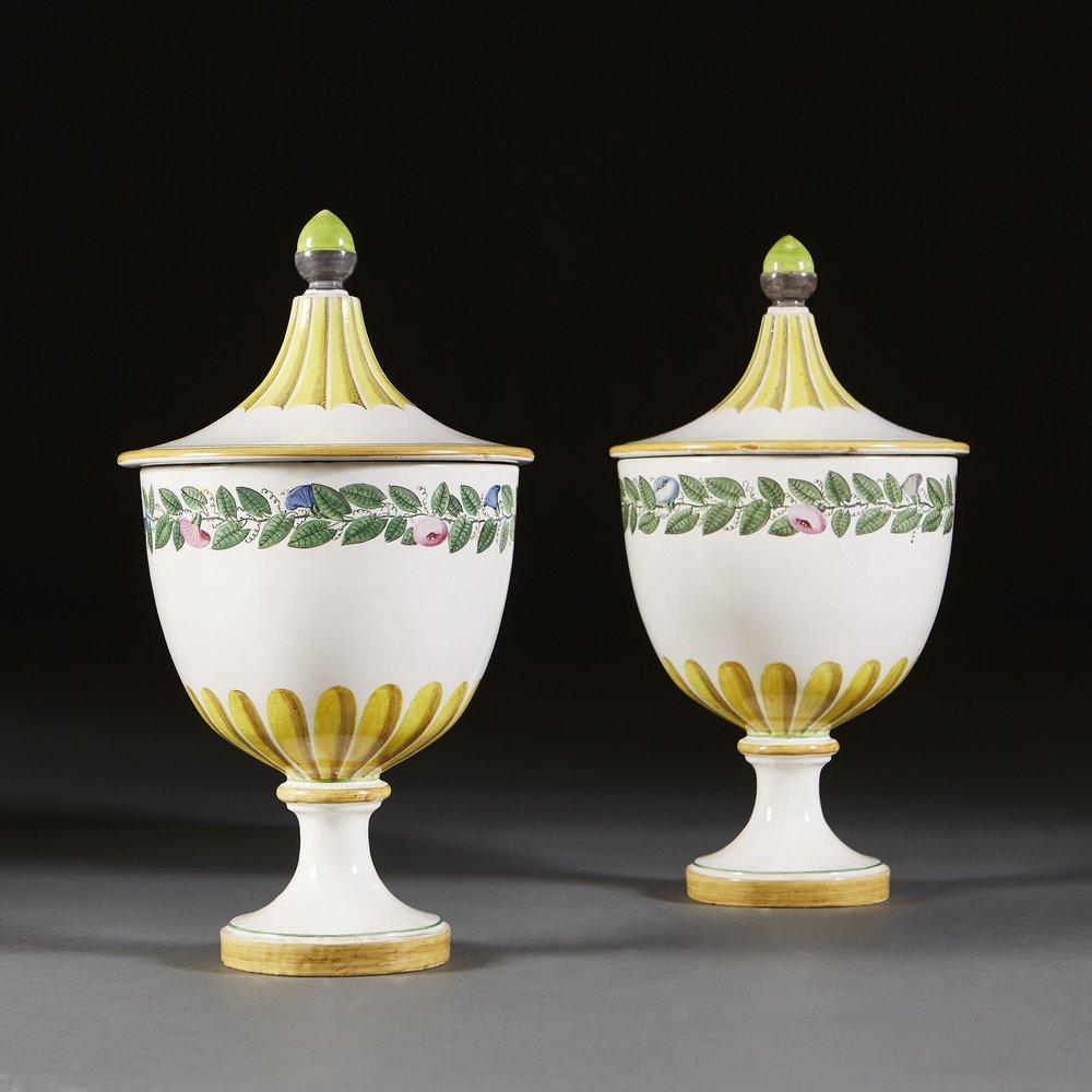 Pair of 19th Century Italian Pots of Urn Form