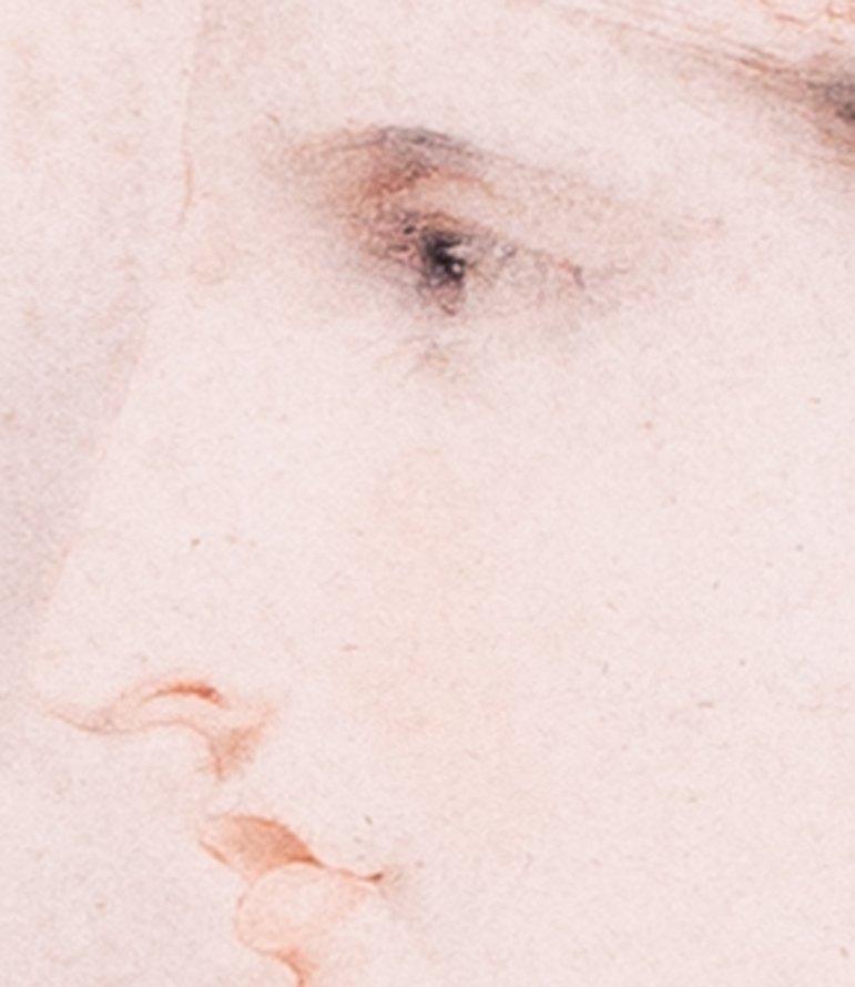 Attributed to Giovanni Battista Cipriani (Italian, 1727 – 1785), A head study of a Roman maiden