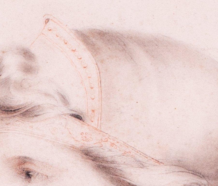Attributed to Giovanni Battista Cipriani (Italian, 1727 – 1785), A head study of a Roman maiden