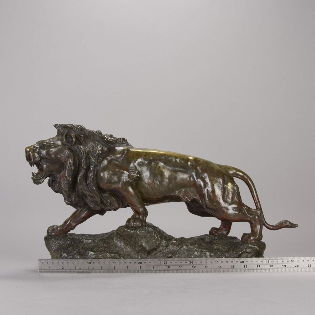 “Lion Qui Marche” French Bronze by Joe Descomps - circa 1910