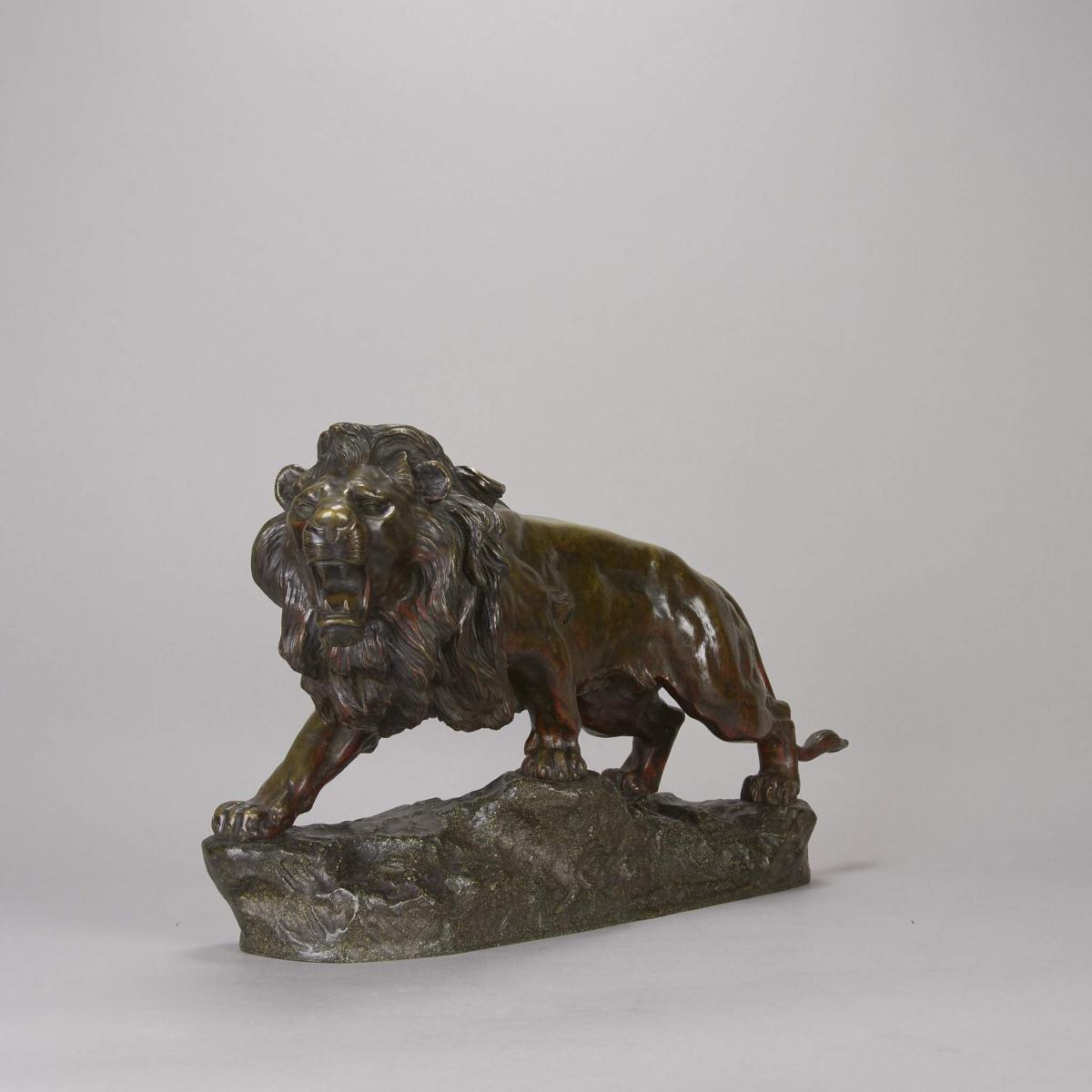 “Lion Qui Marche” French Bronze by Joe Descomps - circa 1910