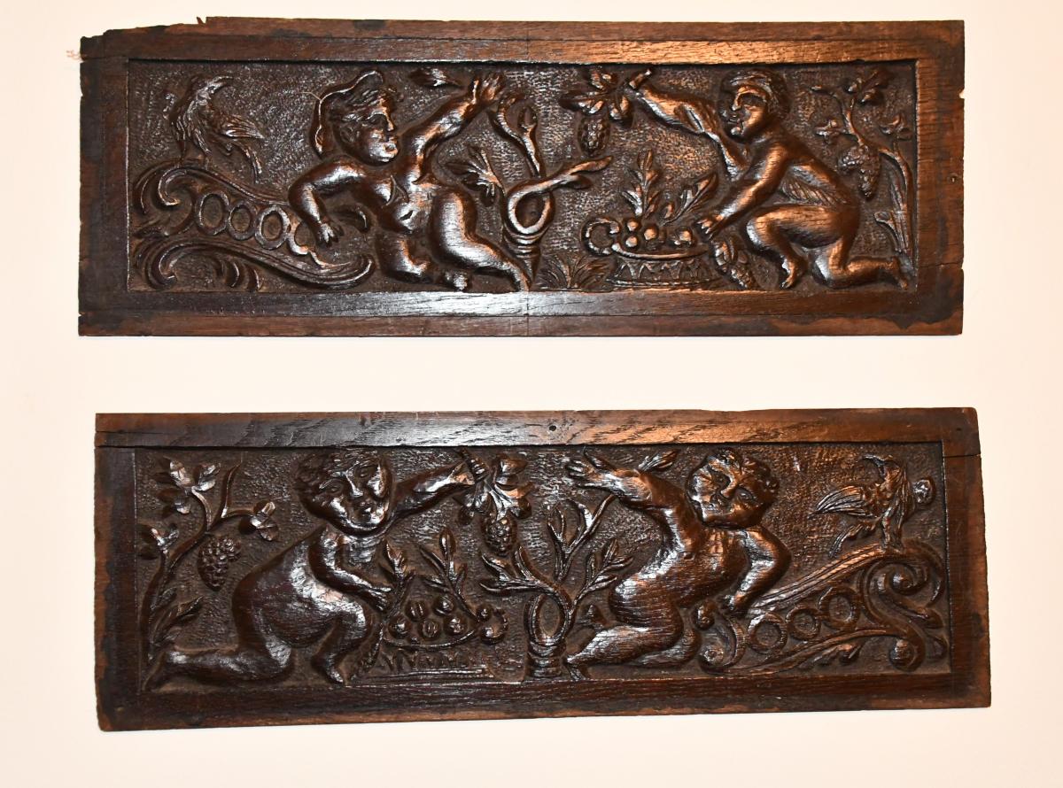Pair of 17th Century Flemish Carved Panels