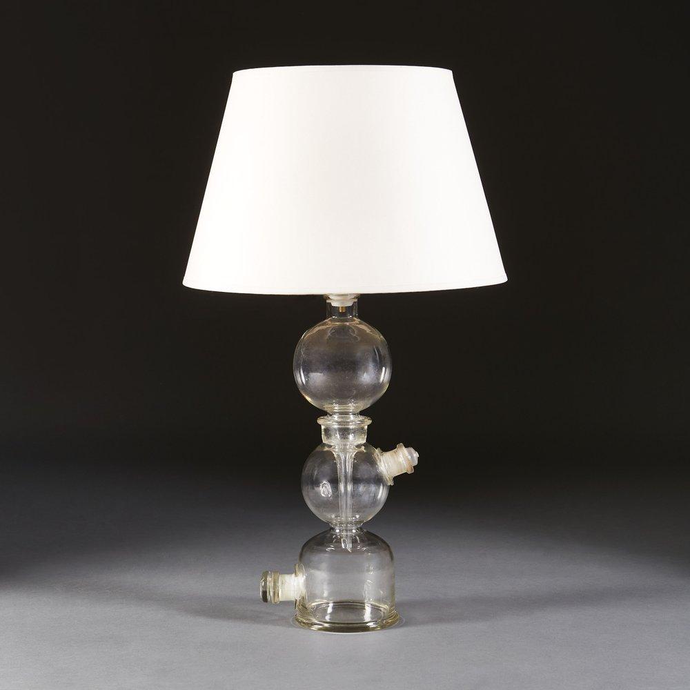 A Scientific Distilling Glass Vessel as a Lamp