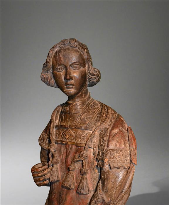 Early 16th Century Life Size Carved Oak Figure