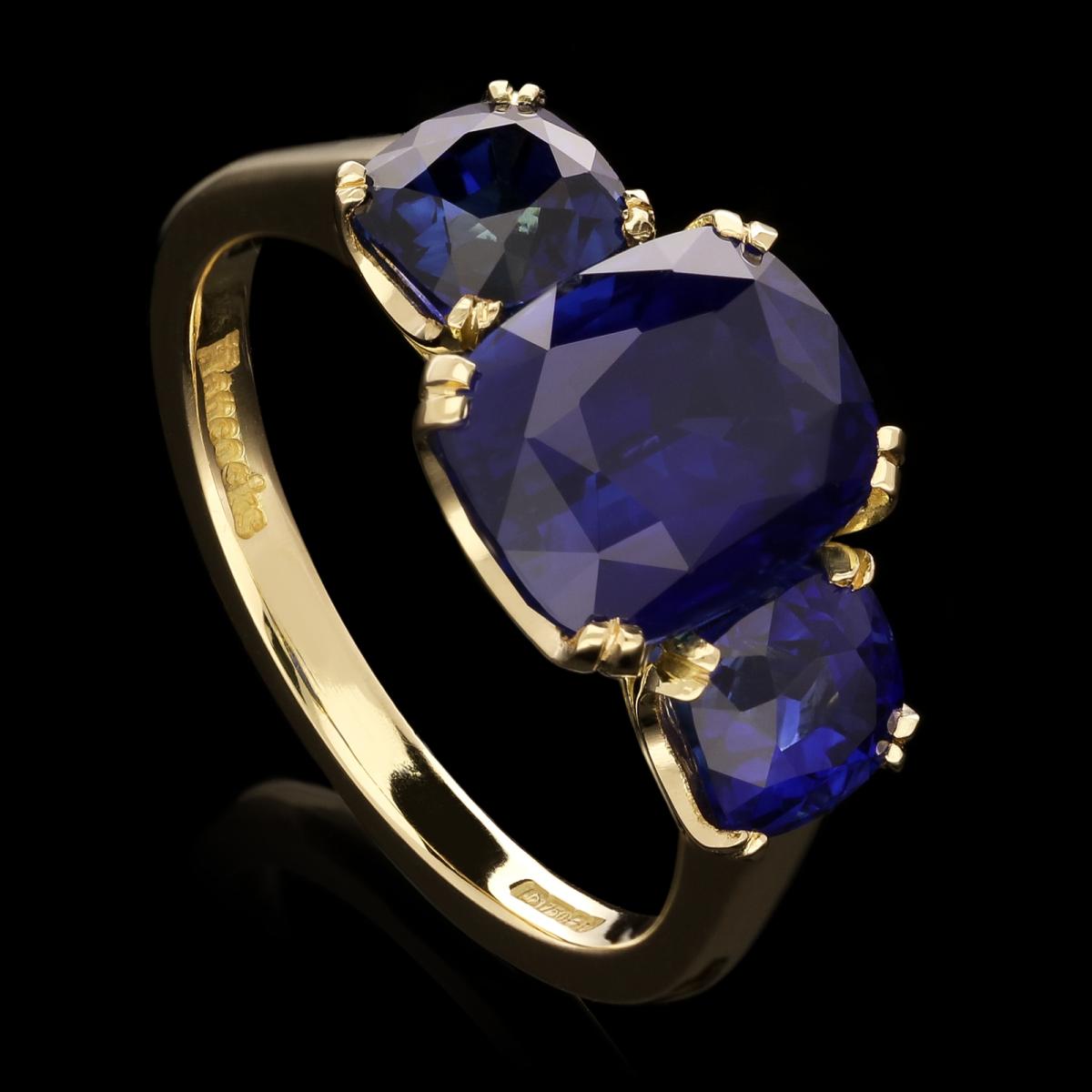Sapphire Three Stone Ring