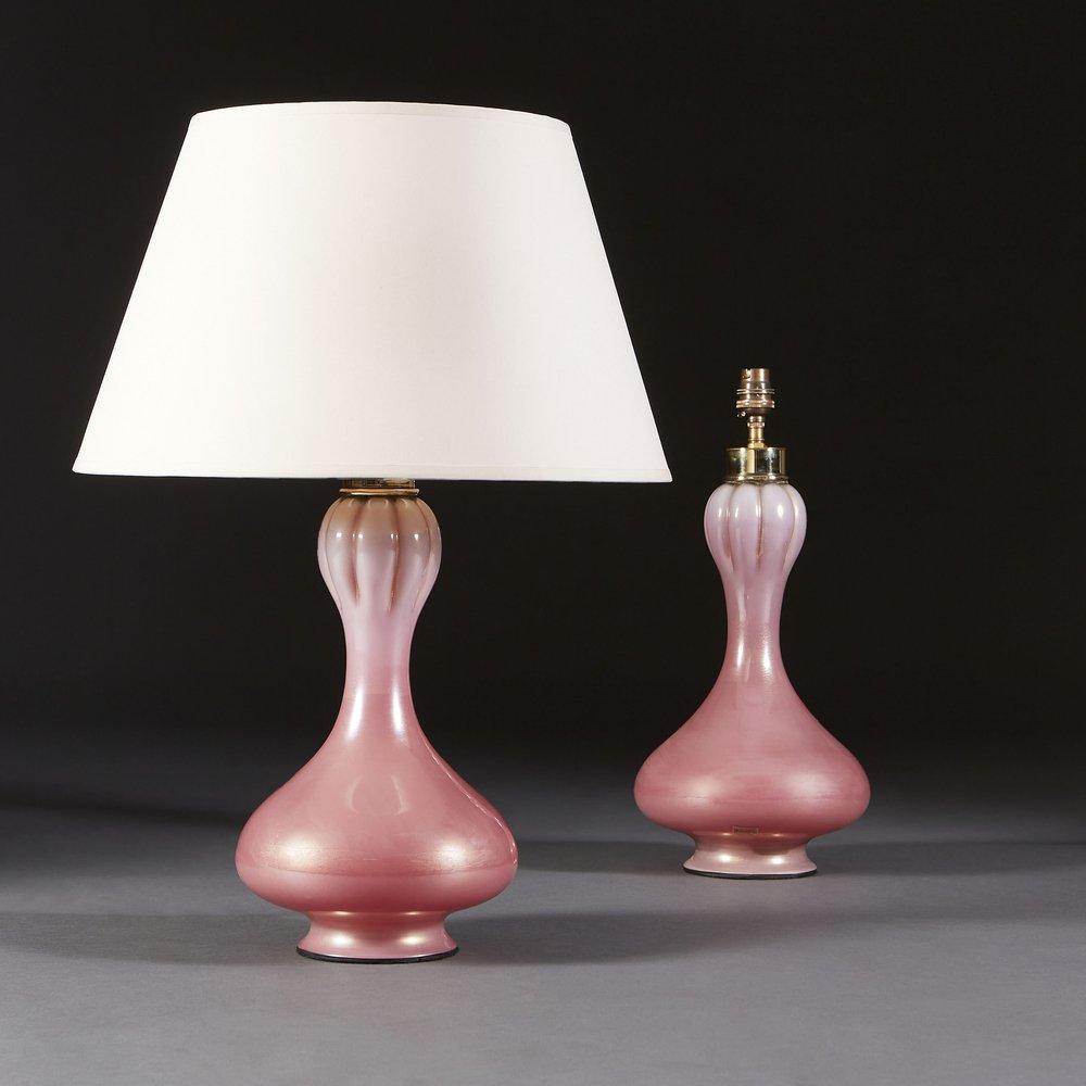 Pink Seguso Lamps
