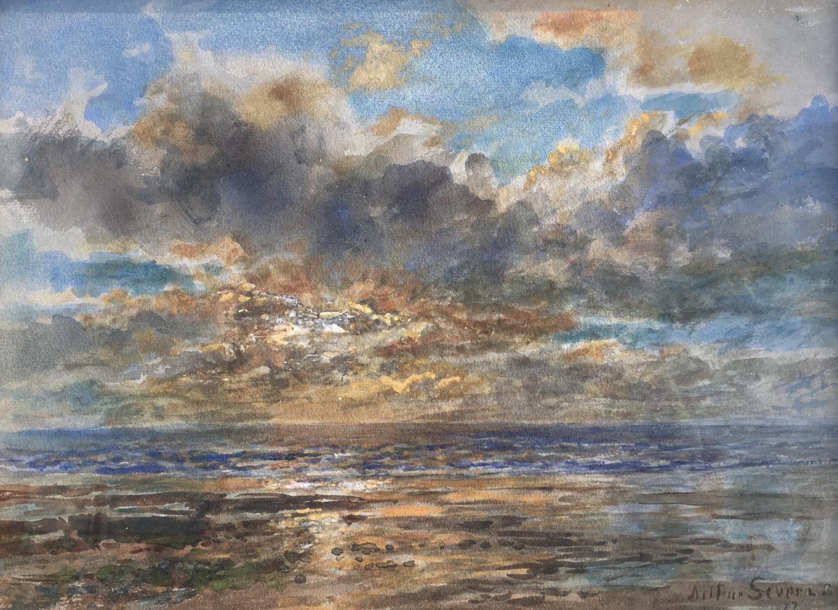 Arthur Severn - Sunset at Seascales, Coast of Cumberland