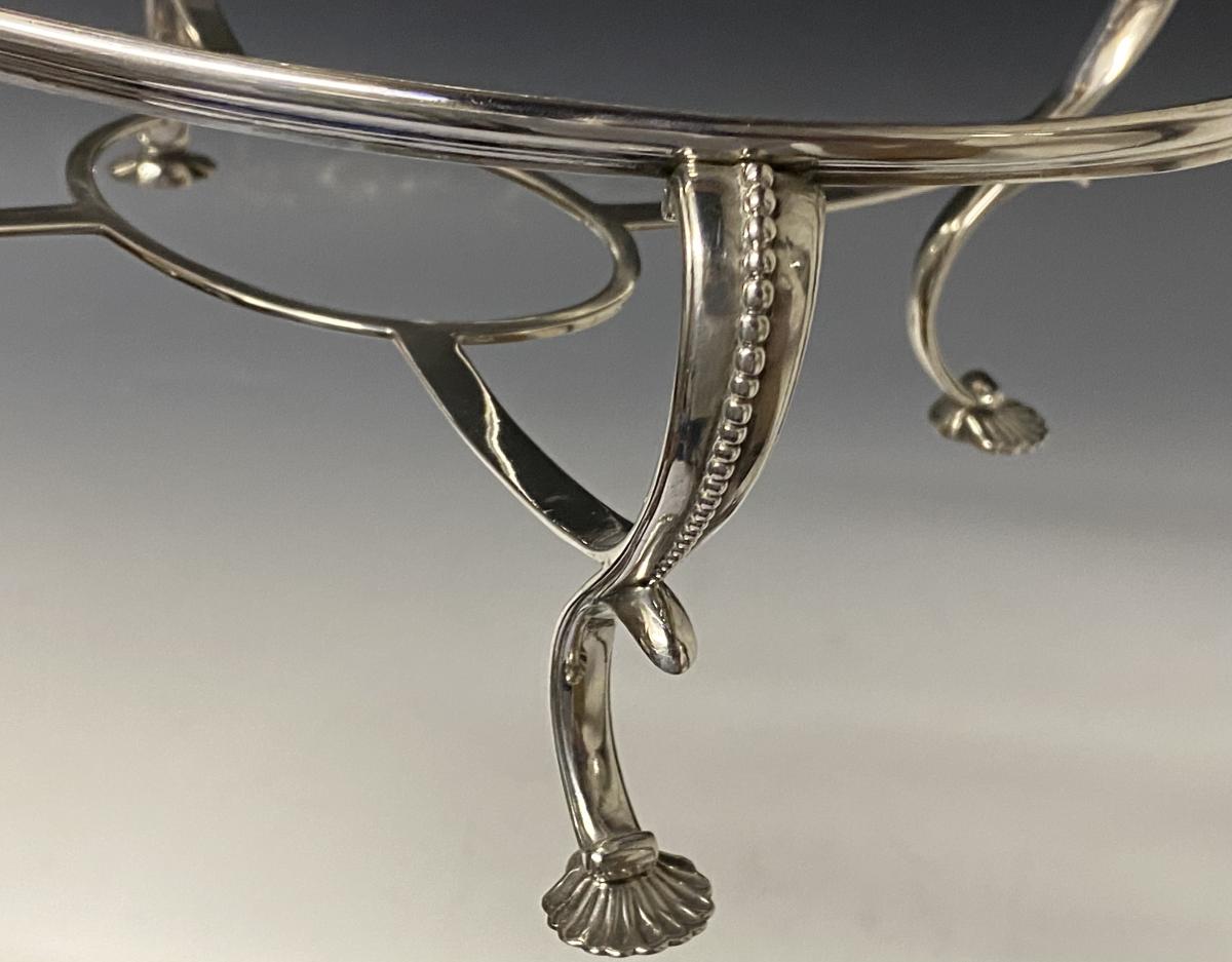 Georgian silver warming stand Fogelberg and Gilbert 1782