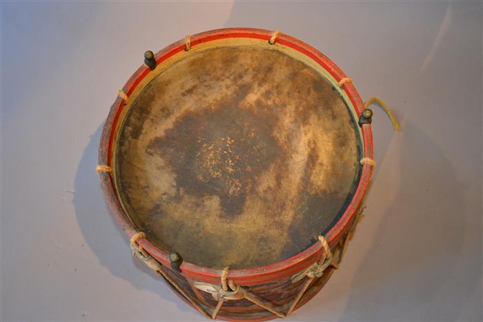 A fine military drum by George Potter of Aldershot