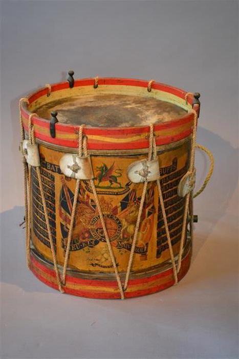 A fine military drum by George Potter of Aldershot