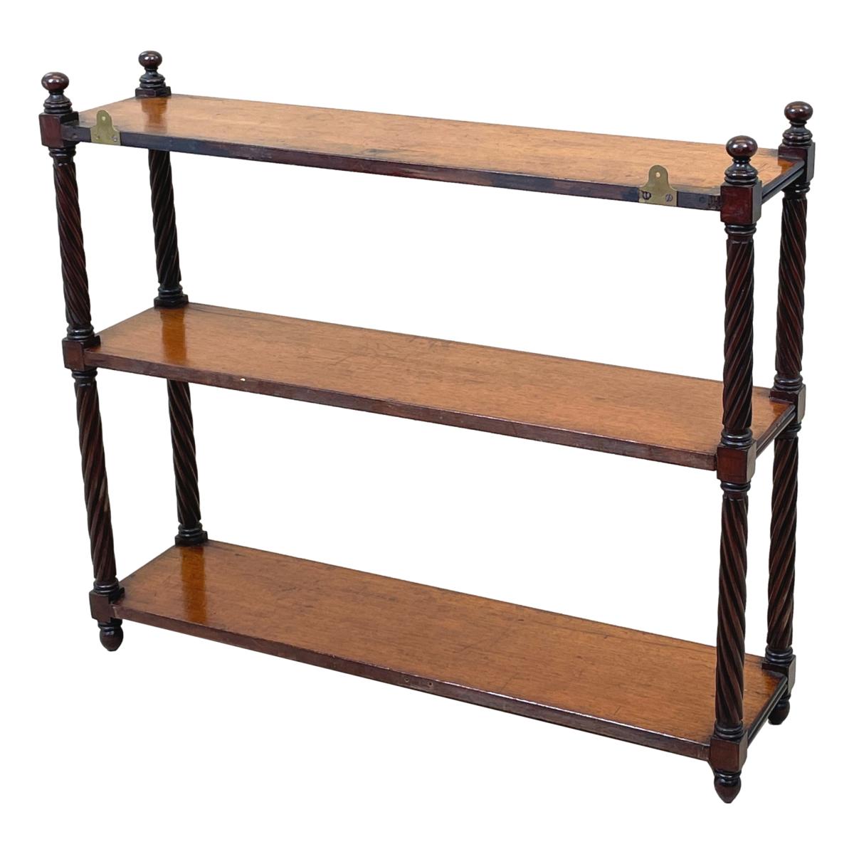 19th Century Mahogany Wall Hanging Shelves