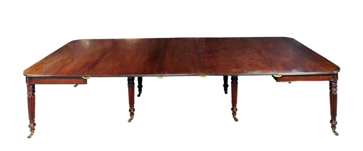 Regency Mahogany Extending Dining Table From above