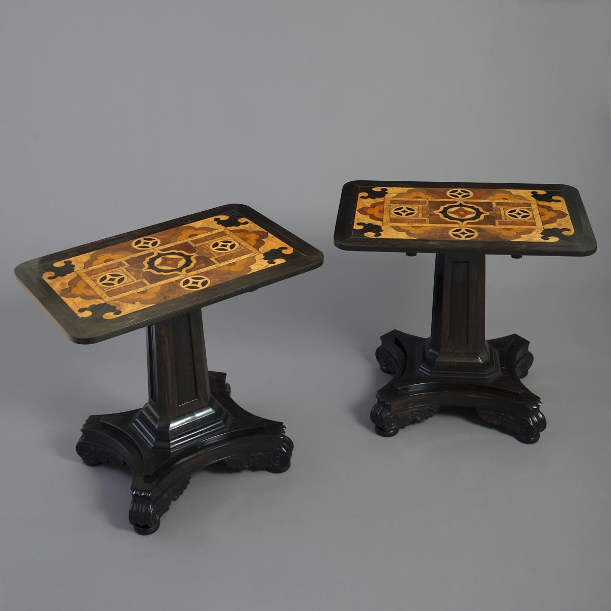 Pair of Anglo-Indian Specimen Wood Tables