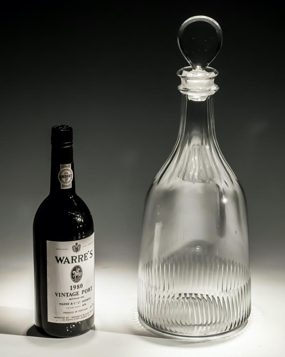 slice and flute cut double magnum decanter