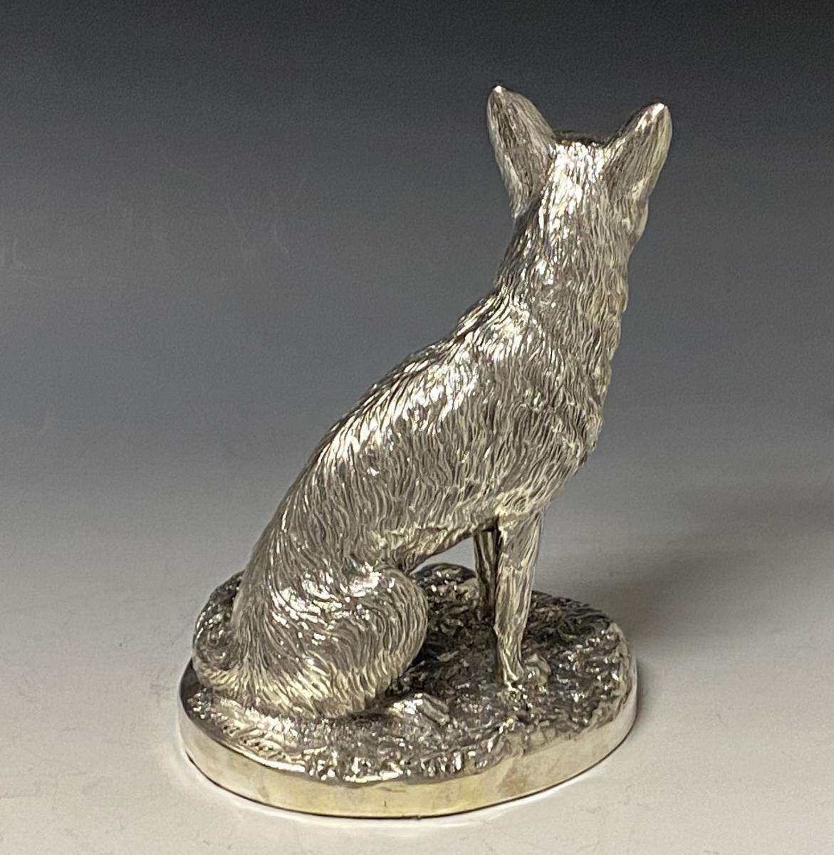 Sterling silver model fox figurine Camelot Silverware 