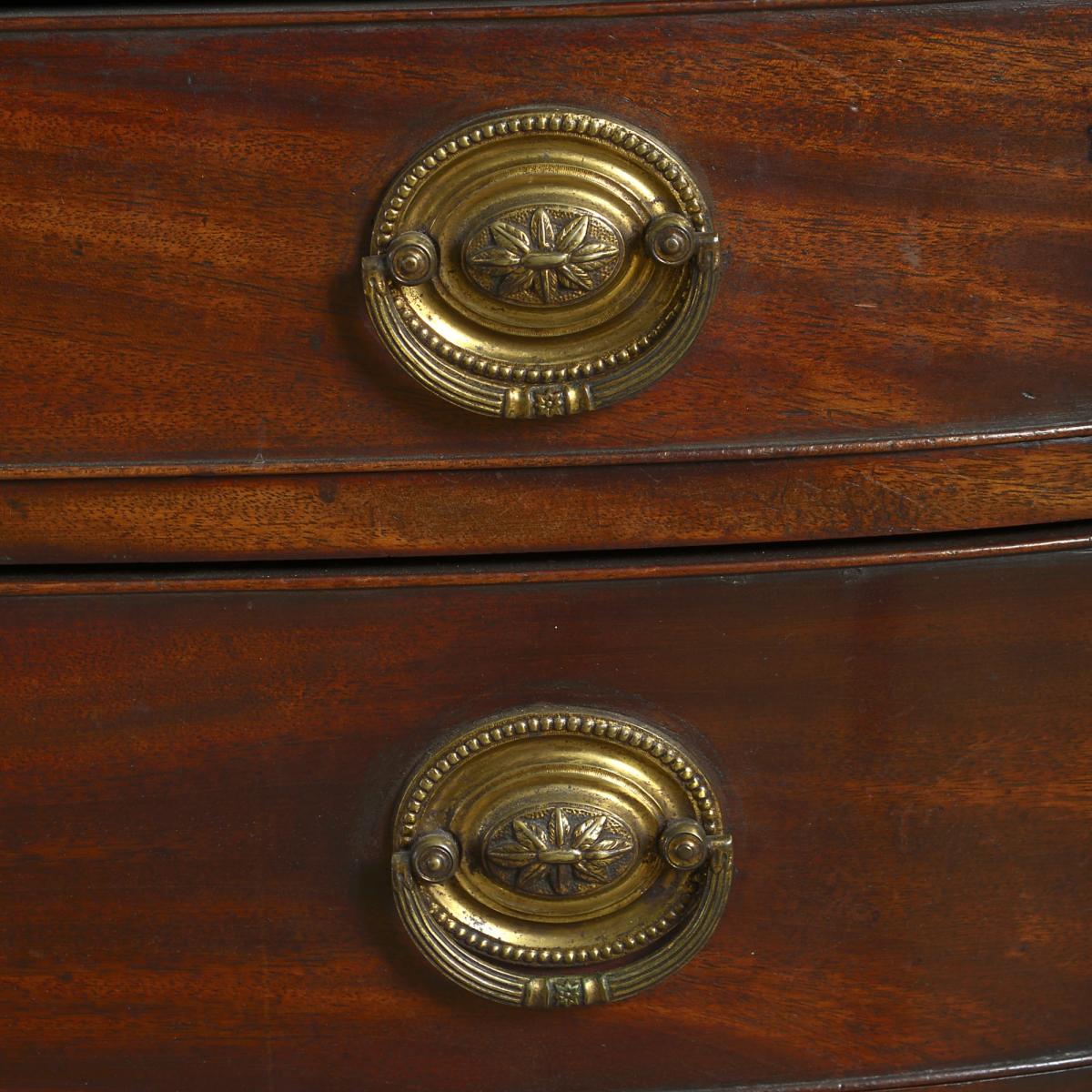 George III D-shaped Mahogany Chest-of-Drawers