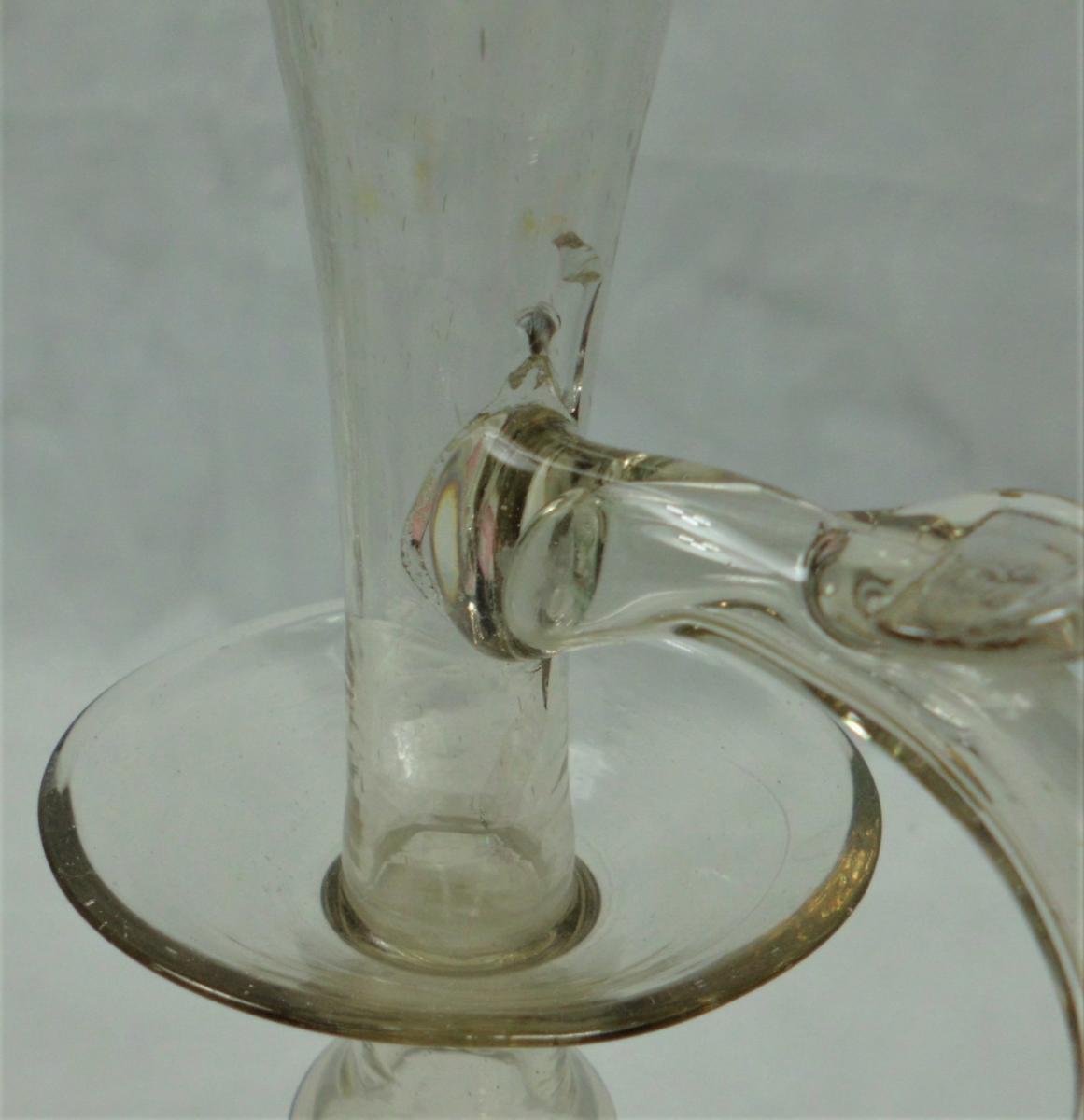 17th centruy glass lace maker's lamp
