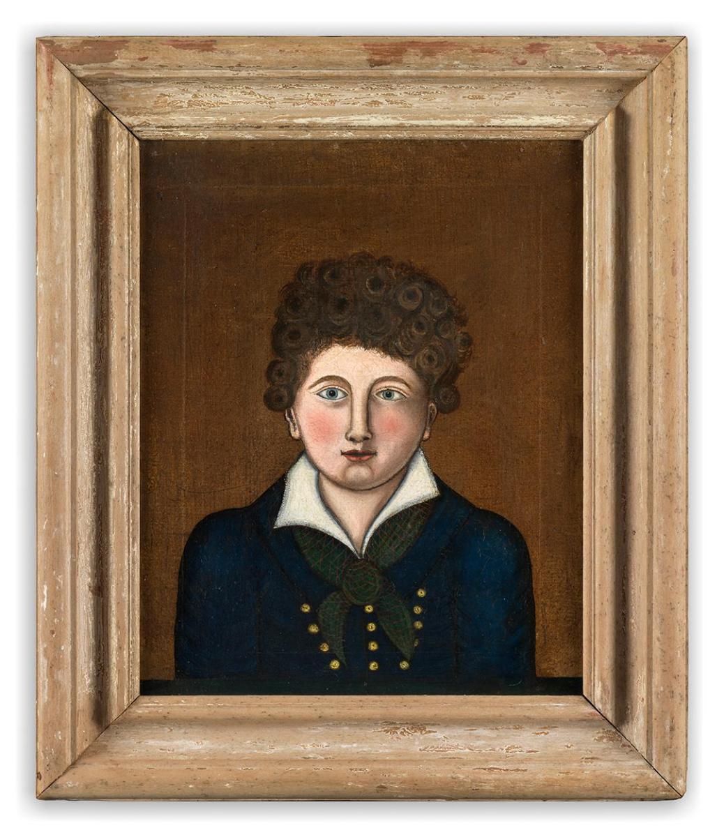 Engaging Portrait of a Boy with Curly Hair
