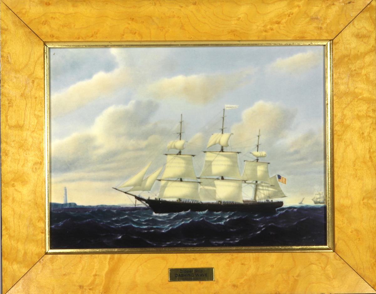 Wedgwood Porcelain Plaques of  Ships  The Great Republic and The Dashing Wave  1976-81