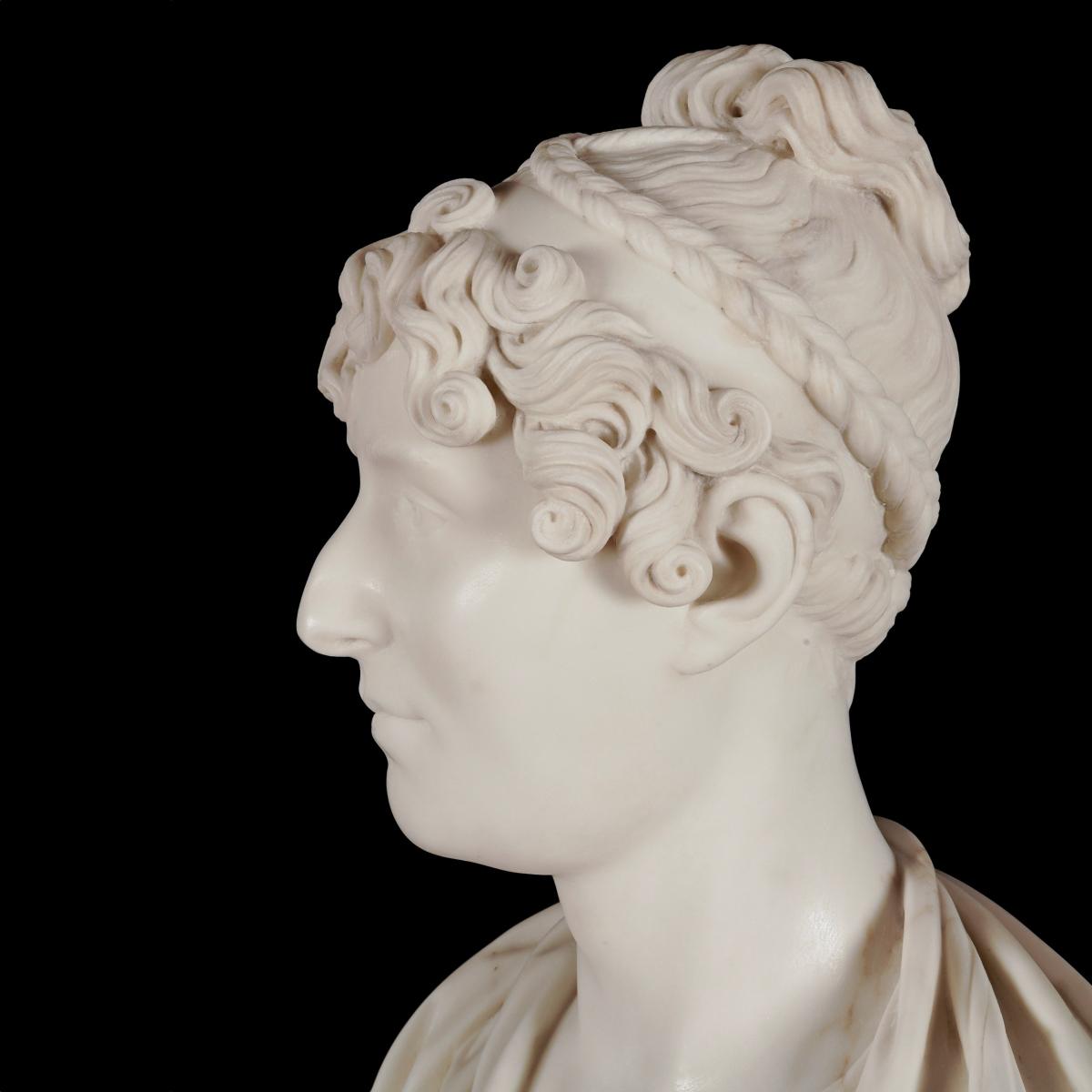 Neoclassical Portrait Bust By Lewis Alexander Goblet