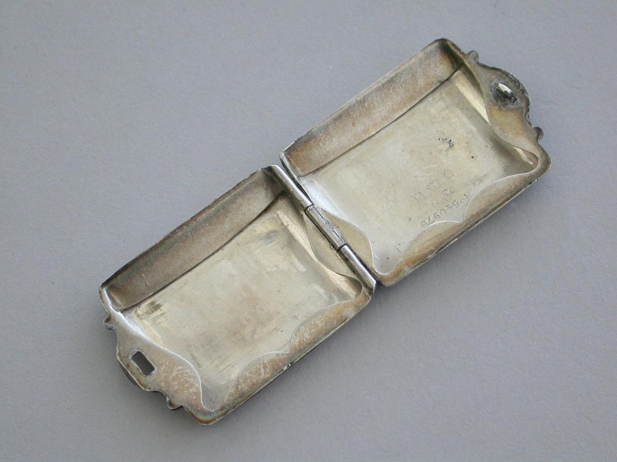 Early 20th Century Silver Locket Form Stamp Case