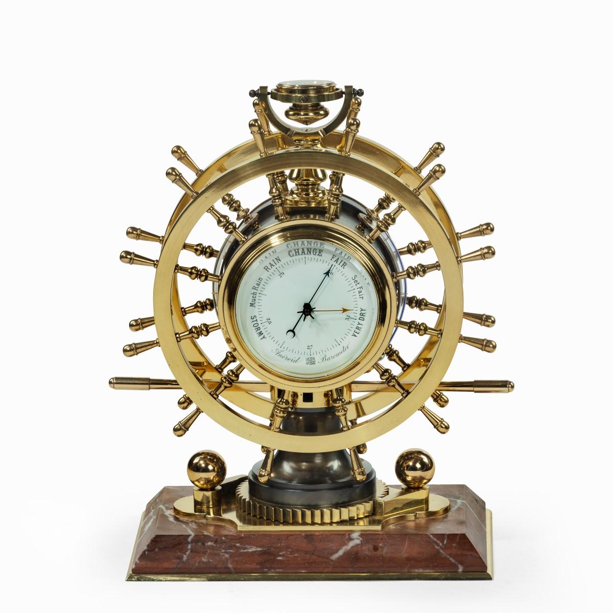 Victorian brass novelty clock