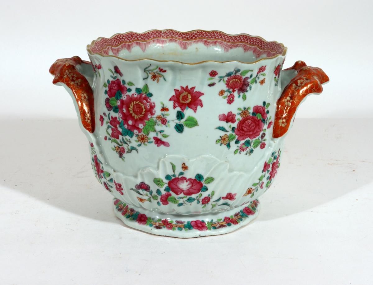 Chinese Export Porcelain Famille Rose Rococo Coolers