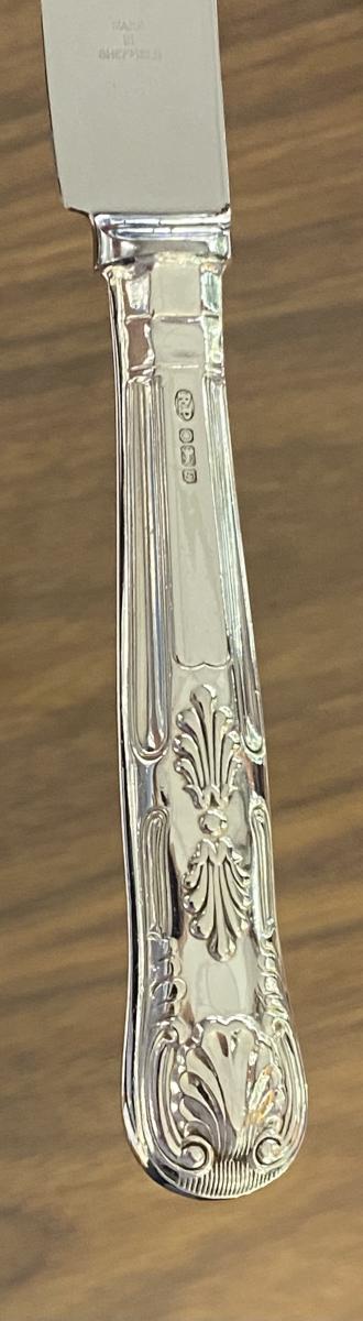 Sterling Silver Carrs Kings Pattern Cutlery Flatware Service 1978
