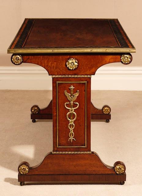 George Oakley Pair Regency Library Tables Circa 1805