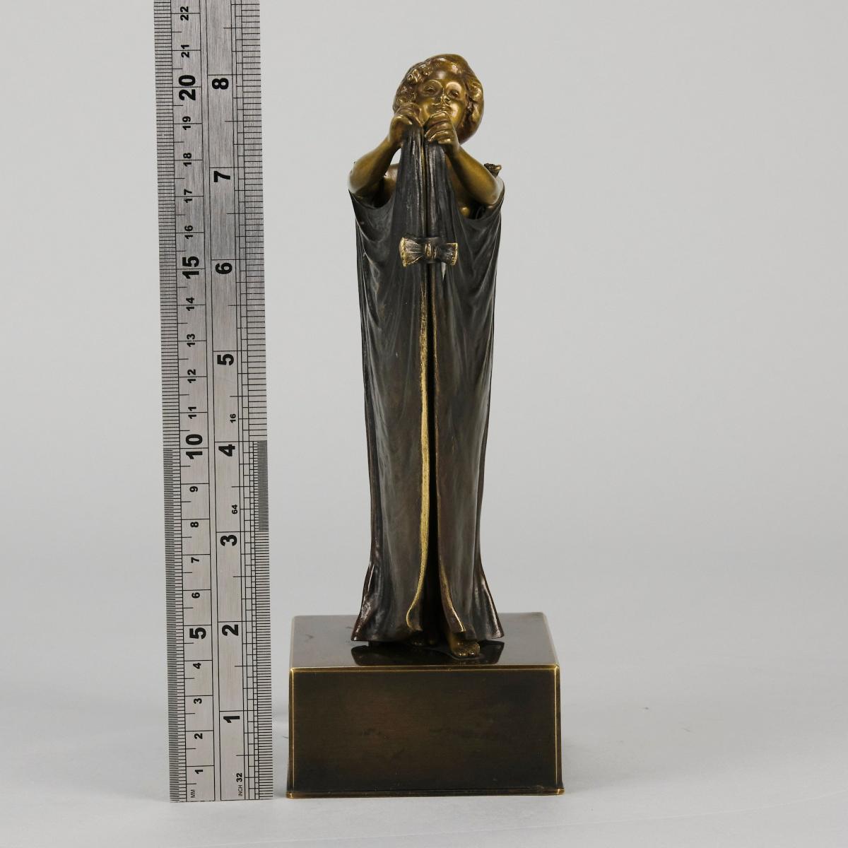 “Cloaked Lady” Erotic Bronze by Carl Kauba - circa 1900