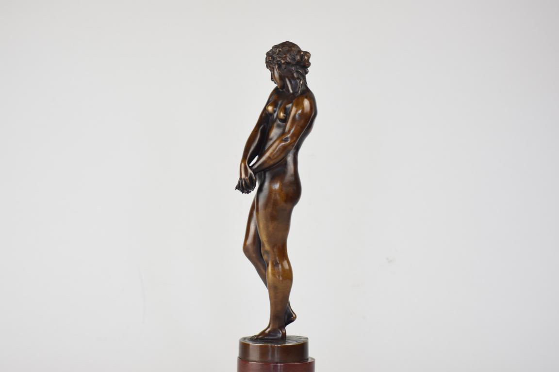 Art Nouveau patinated bronze figure of Psyche by Gustave Eberlein