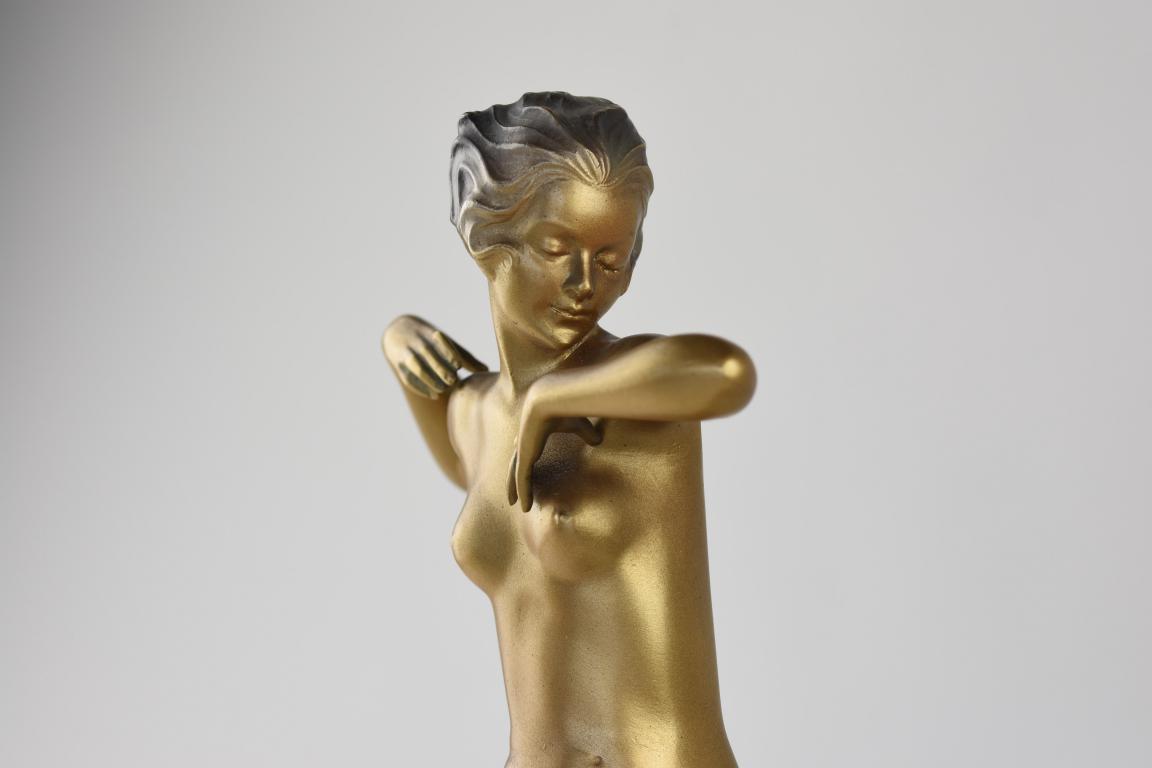 Josef Lorenzl Art Deco cold painted bronze dancer