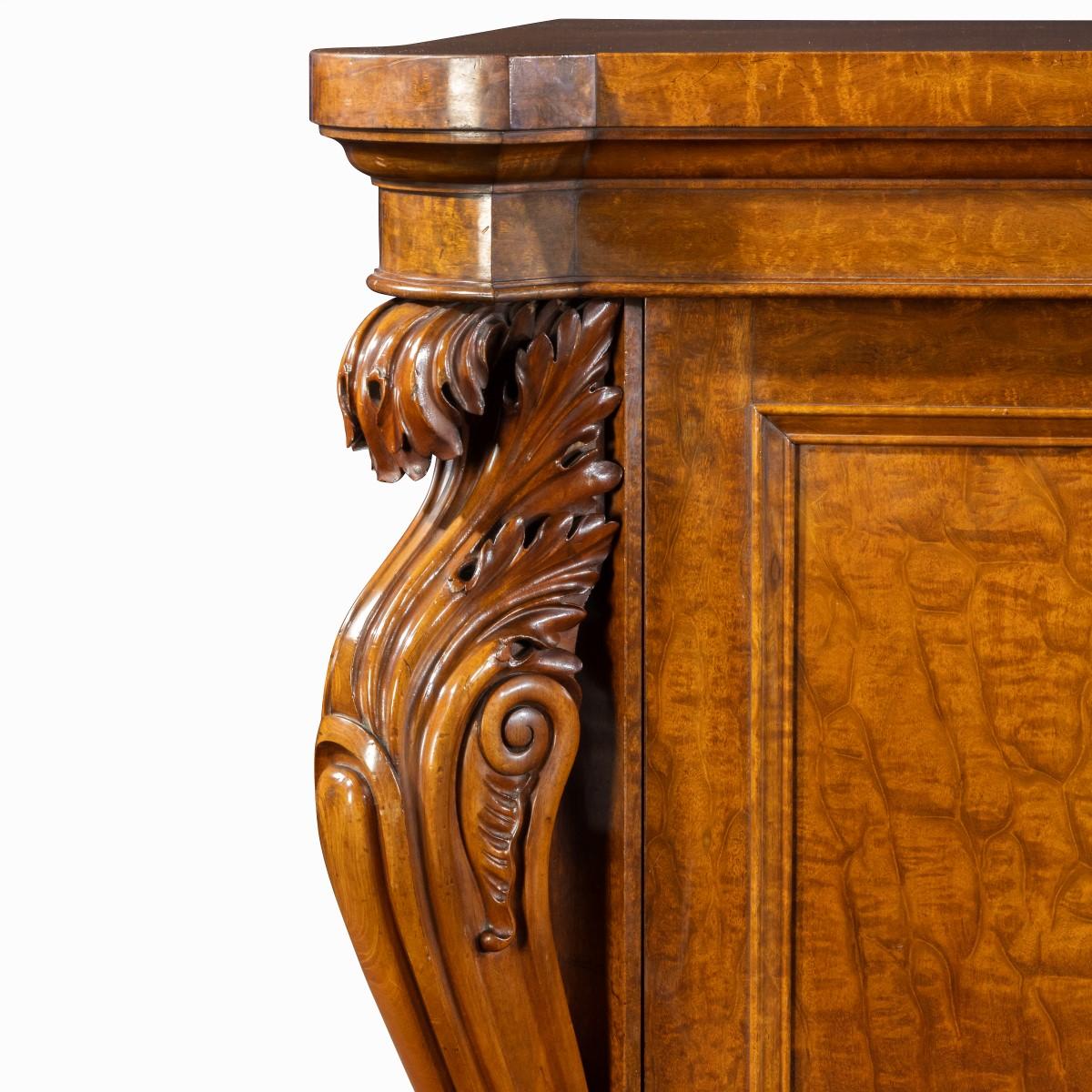 George IV plum pudding mahogany side cabinet