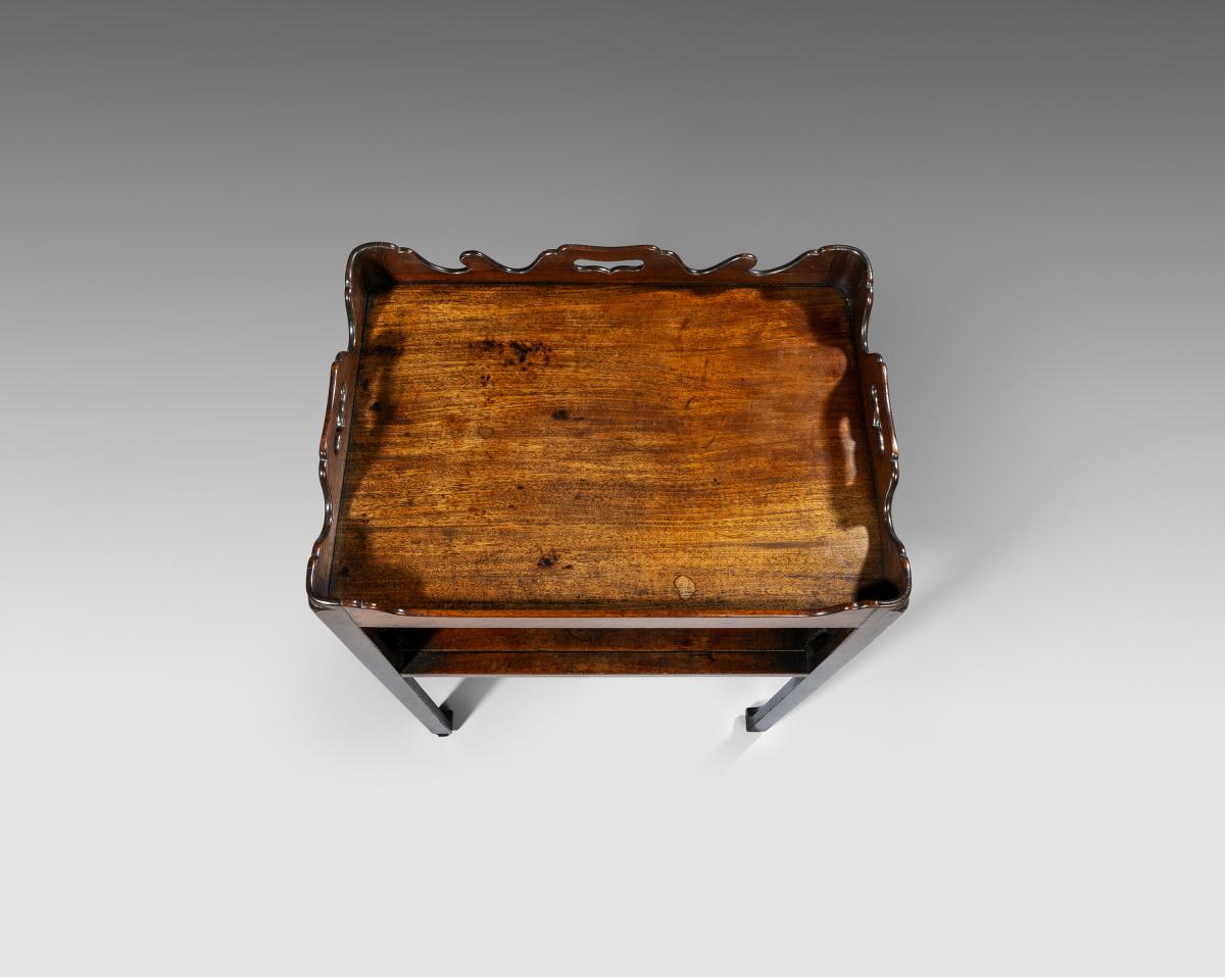 George III mahogany bed side table