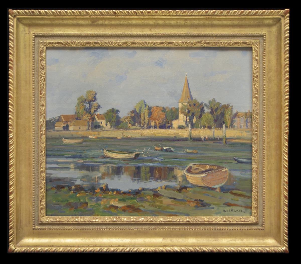 Old Bosham Harbour - Low Tide by Augustus William Enness (1876 - 1948)