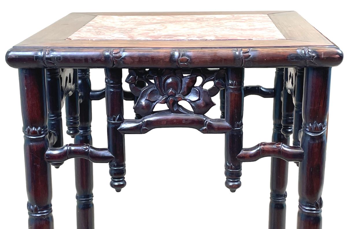 19th Century Oriental Hardwood Lamp Table