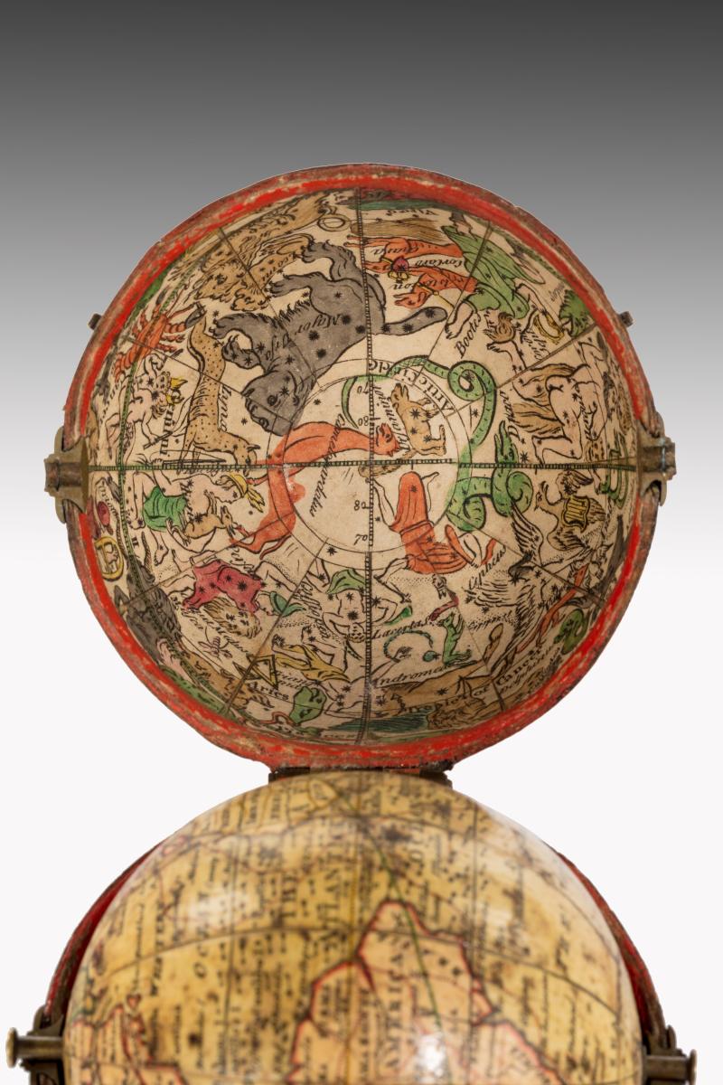 Pocket Globe and Case Published by Nathaniel Hill (fl.1746-68)