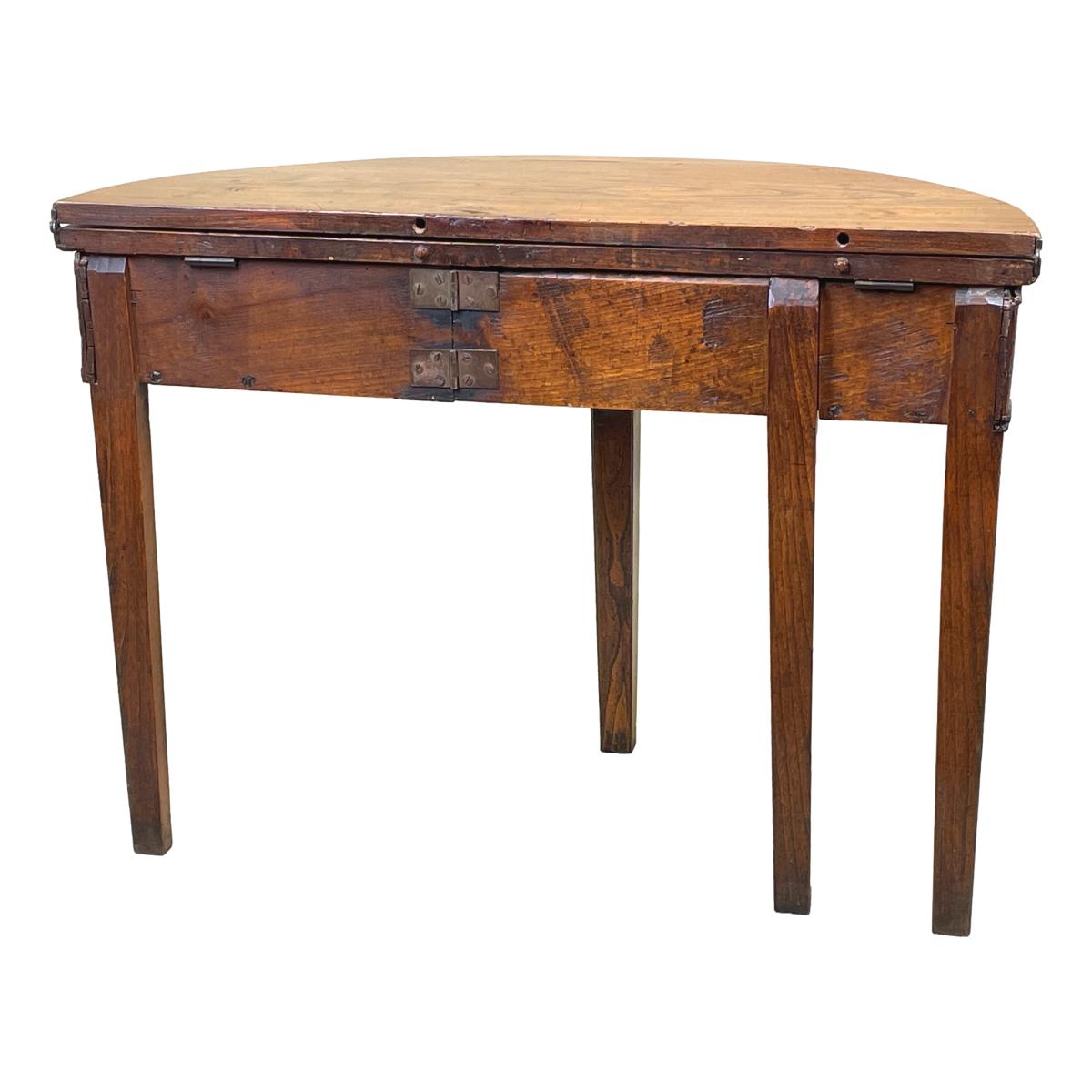 Georgian Elm Demi Lune Tea Table