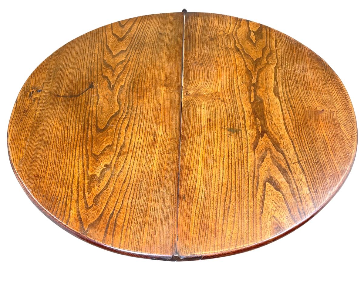 Georgian Elm Demi Lune Tea Table