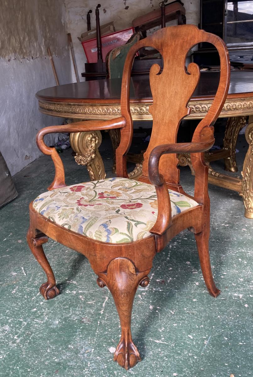 18th Century Walnut Arm Chair
