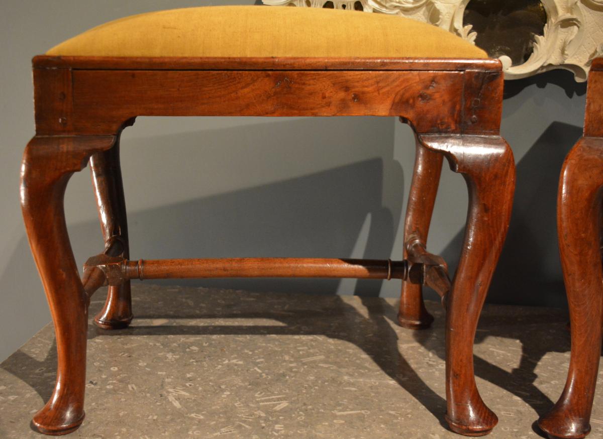 George II walnut stools