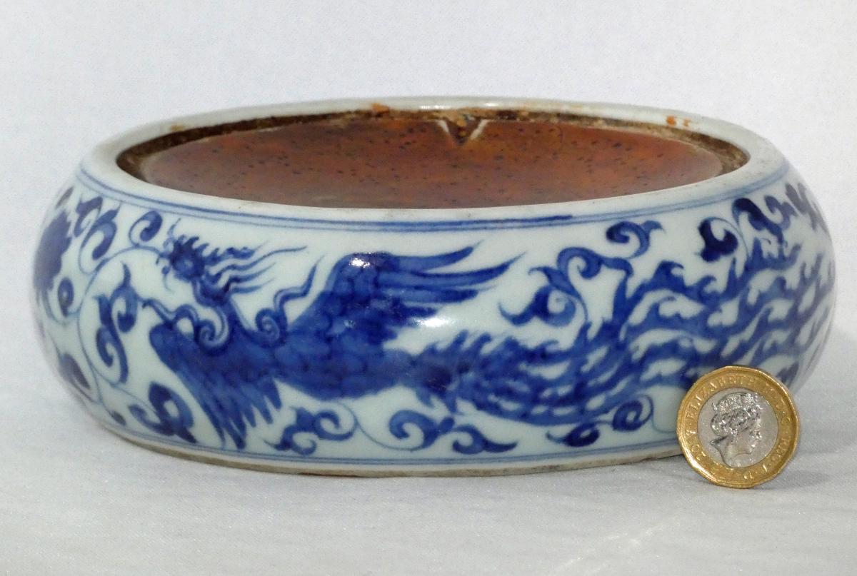 Late Ming Blue and White Inkstone 