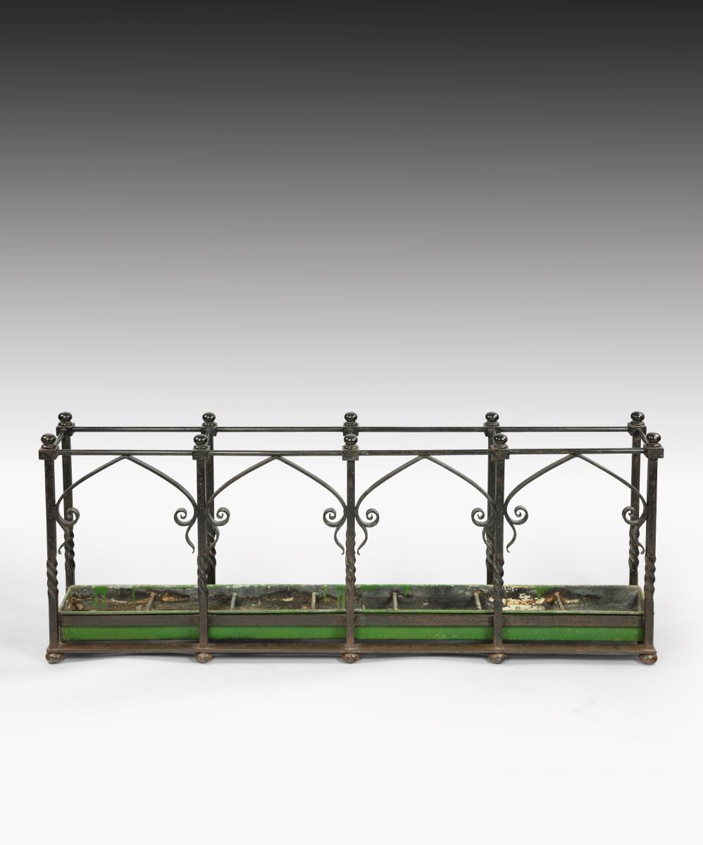 Nineteenth Century wrought iron stick stand