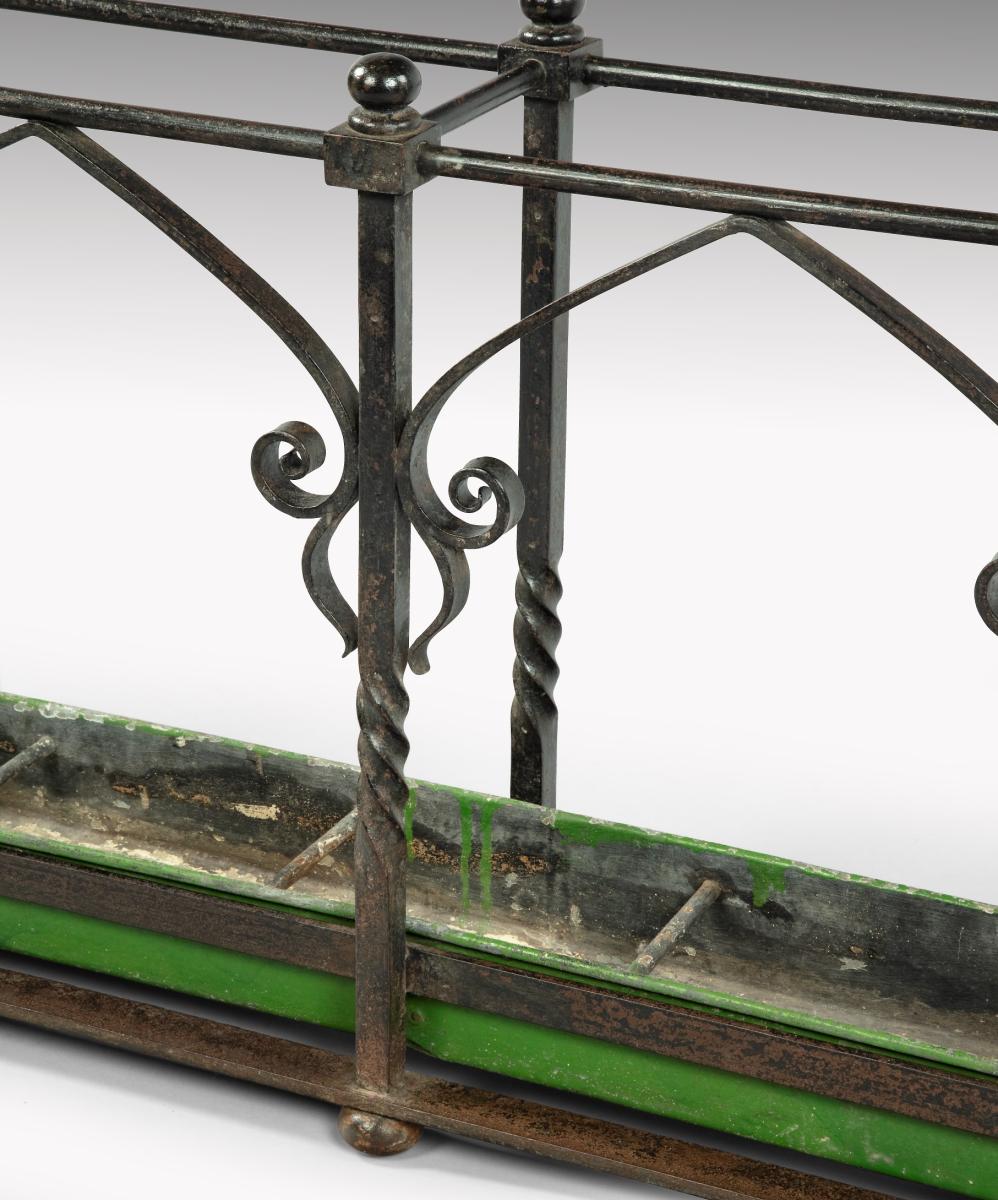Nineteenth Century wrought iron stick stand