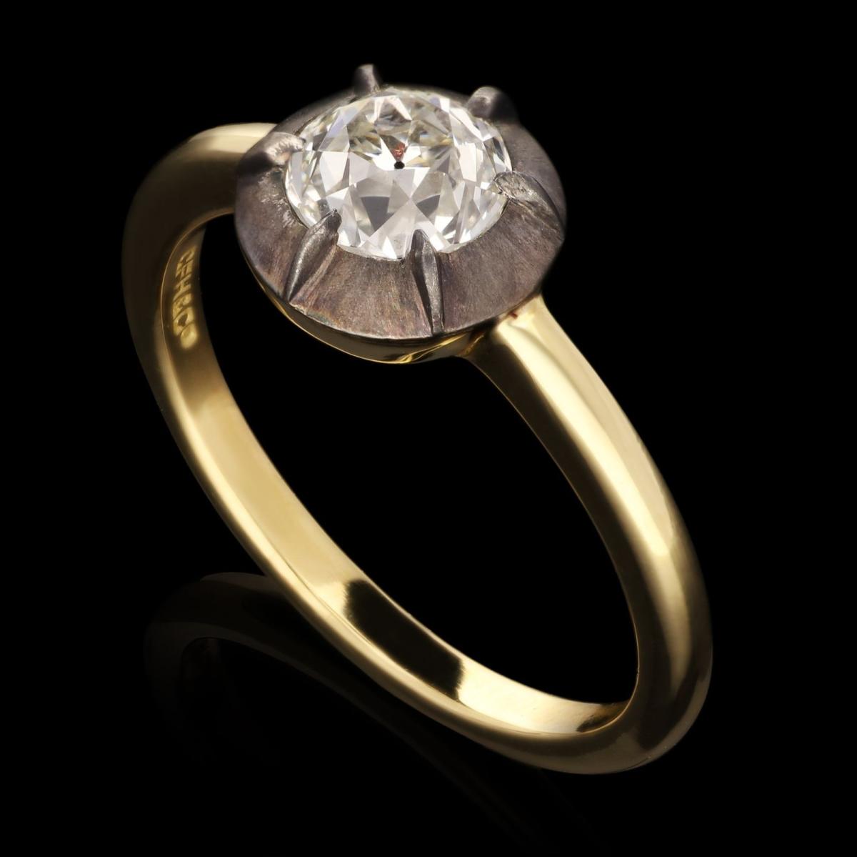 Hancocks 1.01ct Old European Brilliant Cut Diamond Ring In Antique Style Setting