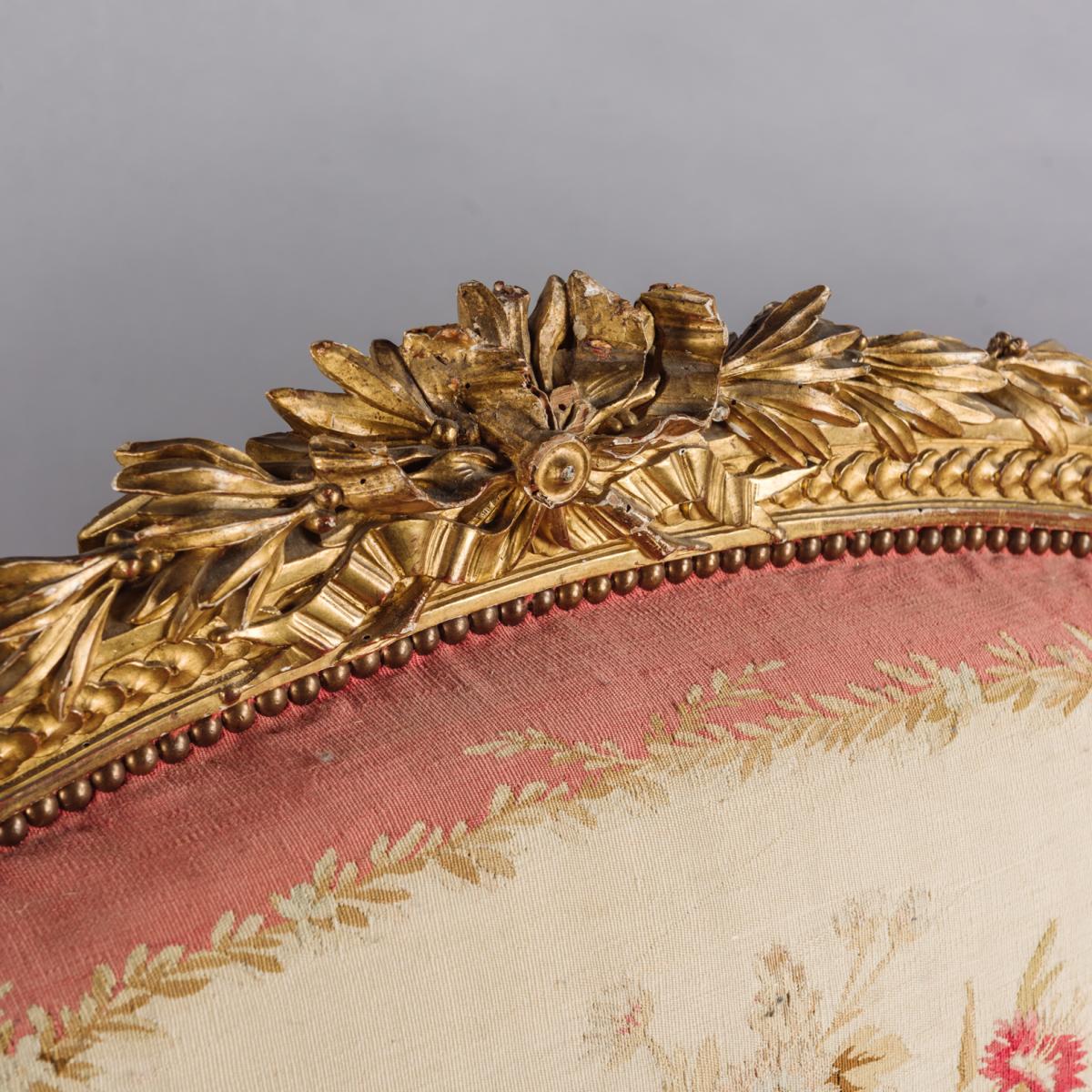 Napoleon III Period Louis XVI Style Carved Canape