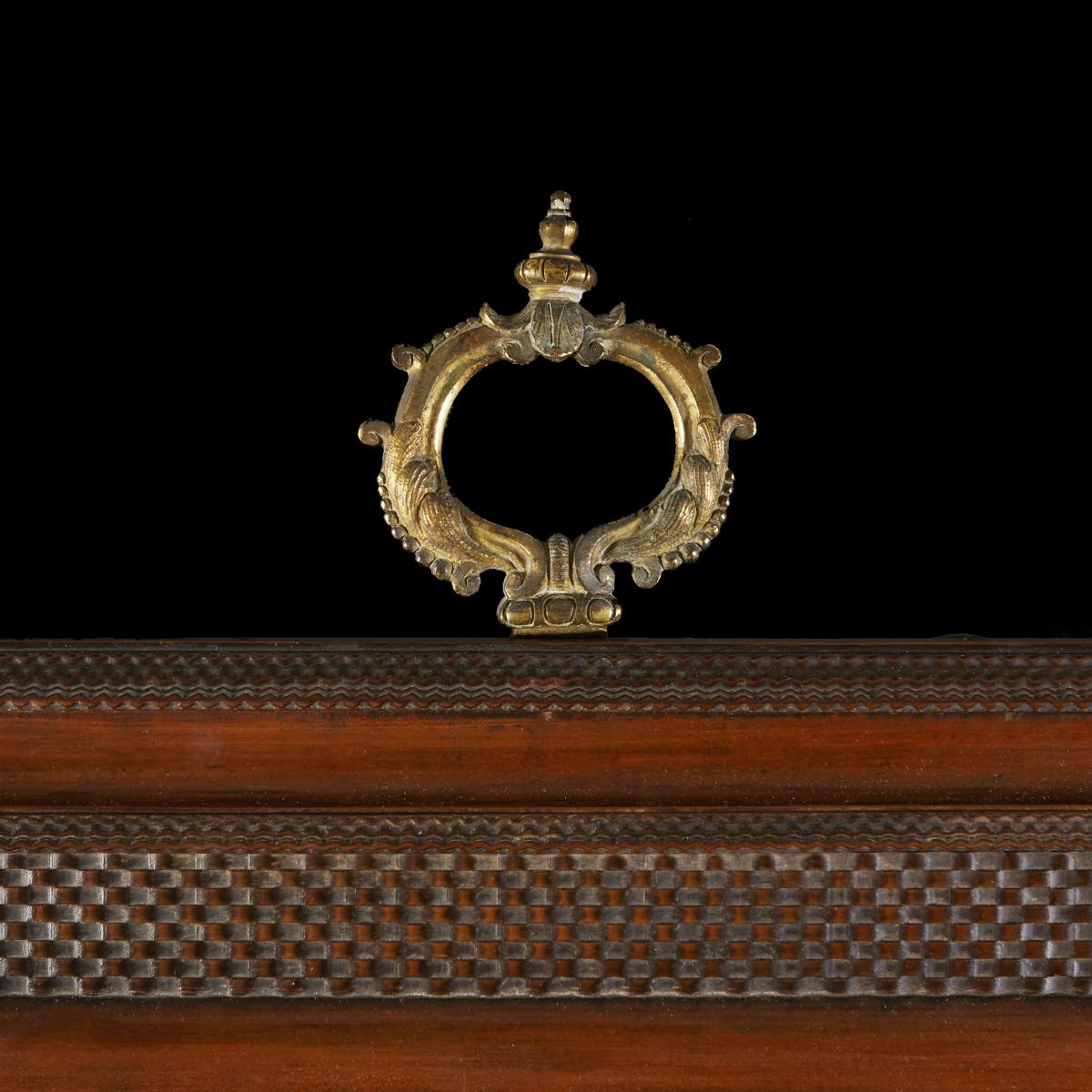 19th Century Walnut Flemish Ripple Mirror