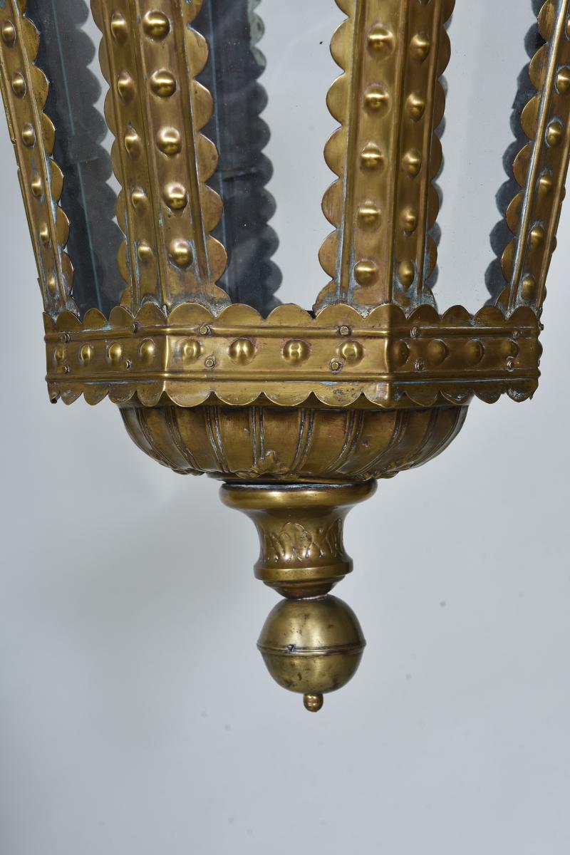 Continental brass lantern