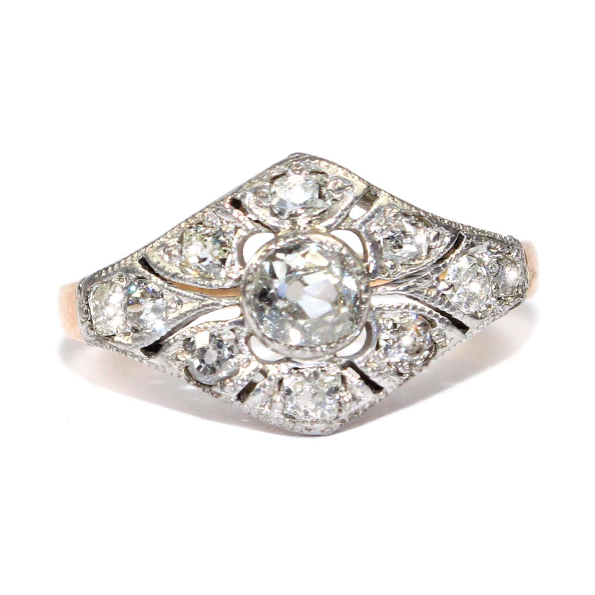 Victorian Diamond Panel Ring circa 1890 | BADA