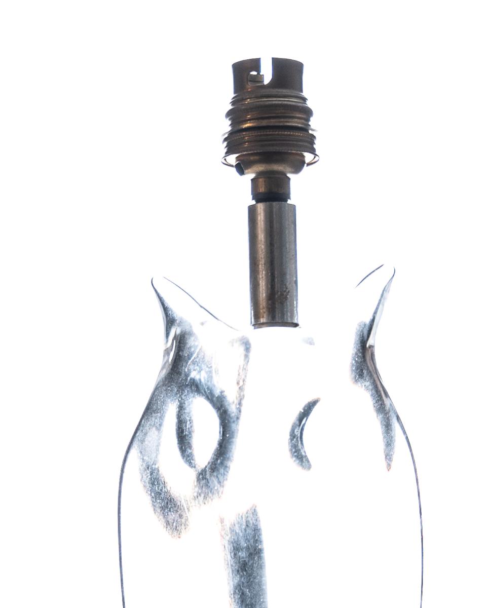 Daum crystal table lamp in the form of an owl